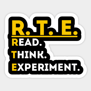 Read, Think, Experiment. | Self Improvement | Life | Quotes | Purple Sticker